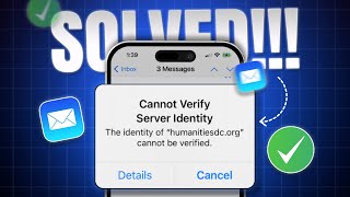 How To Fix Cannot Verify Server Identity Mail App issue on iPhone after iOS 18 Update [upl. by Leno984]