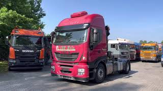 Iveco Stralis 480 Sattelzugmaschine mit HMF 1320 K4 Ladekran [upl. by Audy]