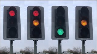 St Neots Cromwell Road B1046 JO Potton Road PEEK Elite Traffic Lights [upl. by Aelrac]