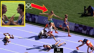 George Mills Fall Olympic 5000m  George Mills fall down mens amp injured in 5000m men olympics 2024 [upl. by Elson]