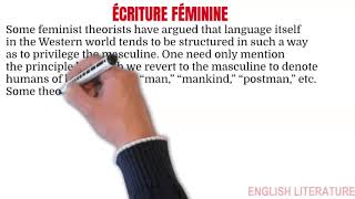 ÉCRITURE FÉMININE [upl. by Ab]