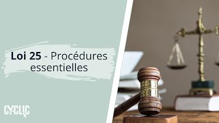 Loi 25  Procédures essentielles [upl. by Eiser252]