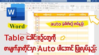 Microsoft Word မှာ Table ခေါင်းစဉ်တွေကို စာမျက်နှာတိုင်းမှာ Auto ပါအောင် ပြုလုပ်နည်း word table [upl. by Enrol625]