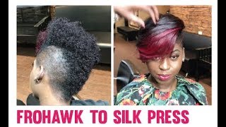 Frohawk to Silk Press by Gillian Garcia [upl. by Nanam360]