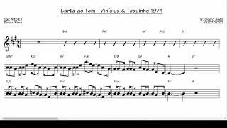 Carta ao Tom  Vinícius amp Toquinho 1974 Sax alto Eb [upl. by Fahland17]