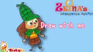 How to Draw Zeina Zeina Detective Agency BabyTV [upl. by Gwyn]