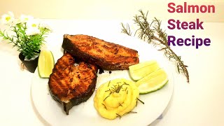 Salmon Steak Recipe  Easy and Healthy Fish steak Recipe SalmonSteak Ringtone hindiringtone [upl. by Zerep854]