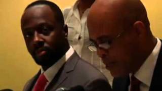 Michel Martelly amp Wyclef Jean Press Conference full video [upl. by Vinna133]