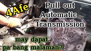 Pull out Automatic transmission for repair Toyota 4AFe [upl. by Eixam]