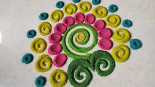 Everyday Rangoli  Daily Simple Easy Rangoli🌸🌸morningrangoli everydayrangoli simplerangolidesigns [upl. by Alexandria807]