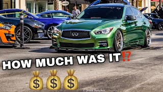 HOW MUCH IT WAS TO WRAP MY Q50‼️💰  ITS WORTH IT🔥 [upl. by Chuipek]