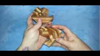 Solution 2 for Bamboo Wood Puzzle 3 from Puzzle Master Wood Puzzles [upl. by Julian221]