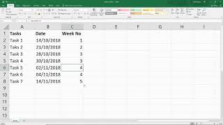 Excel Formula  Find the Week Number from any given Date [upl. by Nolyd]