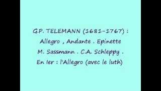 GP TELEMANN 16811767 Allegro Andante Epinette M Sassmann CA Schleppy [upl. by Eiboj]