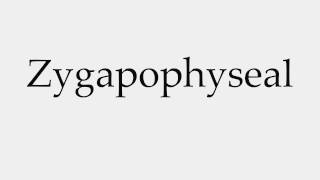 How to Pronounce Zygapophyseal [upl. by Hose]