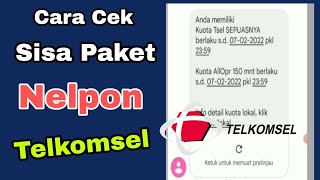 CARA CEK SISA PAKET NELPON TELKOMSEL [upl. by Rik]