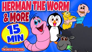 Herman the Worm amp More ♫ Brain Breaks ♫ Action Songs for Kids ♫ Kids Songs by The Learning Station [upl. by Deni]