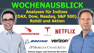 Start der Quartalssaison DAX Dow WTI amp Aktien wie Tesla Netflix Crowdstrike JPM amp Co im Fokus [upl. by Elnar]