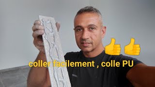 Astuce comment coller des plinthes de carrelages rapidement au mastic PU [upl. by Icyaj986]