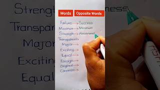 words and opposite Words  10 Opposite Words List  Shorts shortsfeed [upl. by Yanffit610]