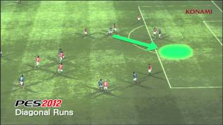 PES 2012 Gameplay  Diagonal Runs HD [upl. by Juetta]