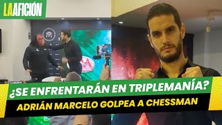 Adrián Marcelo abofetea a Chessman en conferencia de prensa de Triplemanía [upl. by Onaivlis]