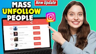 How to Mass Unfollow People on Instagram PCLaptop  Full Guide [upl. by Eitsirhc]