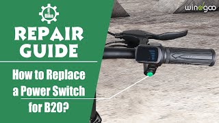 Electric Bicycle Repair Guide  How to Replace a Power Switch for B20 [upl. by Edlihtam]