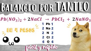 ✅ BALANCEO de ecuaciones por TANTEO paso a paso 😎 Fácil y rápido [upl. by Agnesse478]