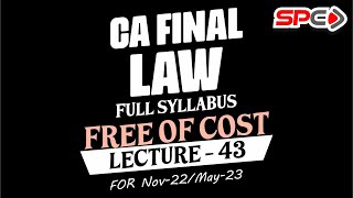 CA FINAL LAW  LECTURE 43  FOR NOV 22MAY 23  FCRA 1 [upl. by Oderfliw579]