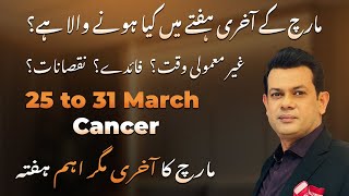 Cancer Weekly HOROSCOPE 25 March to 31 March 2024 [upl. by Allehcim]