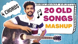 20 OLD SONGS MASHUP Guitar lesson 4 Open Chords BollywoodHindi Songs MashupFor extreme Beginners [upl. by Airamasor]