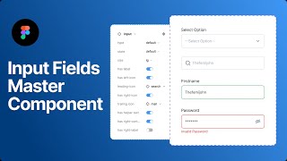 Input Field Design System in Figma using a Master Component How to create an Input Field Component [upl. by Brooking832]