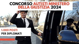 Concorso Autisti Ministero della Giustizia 2024 1000 posti per diplomati [upl. by Yessej]