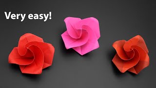 Easiest Origami Rose Ever  How to Fold  Valentines Day Gift [upl. by Nnyleve]