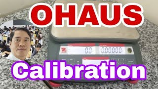 OHAUSCalibration of Electronic balance [upl. by Ramunni304]