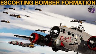 Big Atmospheric WWII Milsim Bomber Escort Mission Over France  DCS [upl. by Past577]