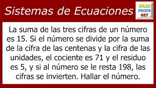 SISTEMAS DE ECUACIONES LINEALES 3×3  Problema 2 [upl. by Pelaga861]