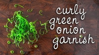 How to Make Curly Green Onion Garnish [upl. by Nakada]