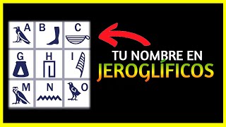 Cómo escribir TU NOMBRE EN JEROGLÍFICOS egipcios [upl. by Benedetto966]