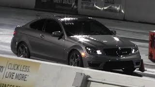 451 HP Mercedes C63 AMG Coupe  2 Friends 1 Car 3 Passes  14 Mile Drag Video  RoadTestTV ® [upl. by Tichonn]