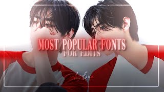 the most popular fonts for edits [upl. by Fishback]