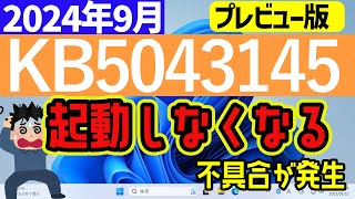 【Windows 11】更新プログラムKB5043145の不具合について 最新版 不具合 windows11 [upl. by Linnea]