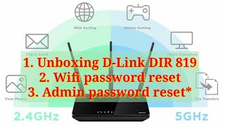 DLink DIR 819 router Unboxing  Wifi ID amp Password reset  Admin password reset  latest technology [upl. by Enaile733]