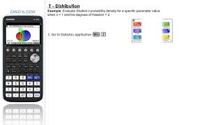 T Distribution by CASIO fxCG50 [upl. by Nnod206]