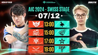 FS vs EA  BAC vs HD  SH vs 1S  FW vs SGP  SWISS STAGE  AIC 2024  NGÀY 0712 [upl. by Meggi]