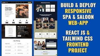 Responsive SPA amp SALON WEBSITE with REACT JS and TAILWIND CSS  React Tailwind Project 🔥🔥 [upl. by Cordy719]