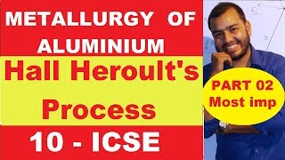 Metallurgy Of ALuminium  10 ICSE Metallurgy  Hall Heroult Process  Most Important in Metallurgy [upl. by Gussy]