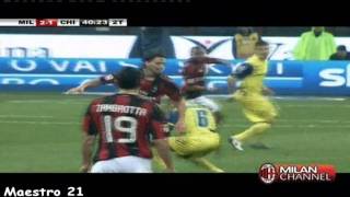 Ibrahimovic Dribbling and skill vs Chievo  16102010 [upl. by Fayina]