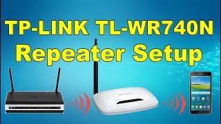 Setup Router Tplink TLWR740N as Repeater  كـ ربيتر Tplink TLWR740N إعداد راوتر [upl. by Adnolohs]